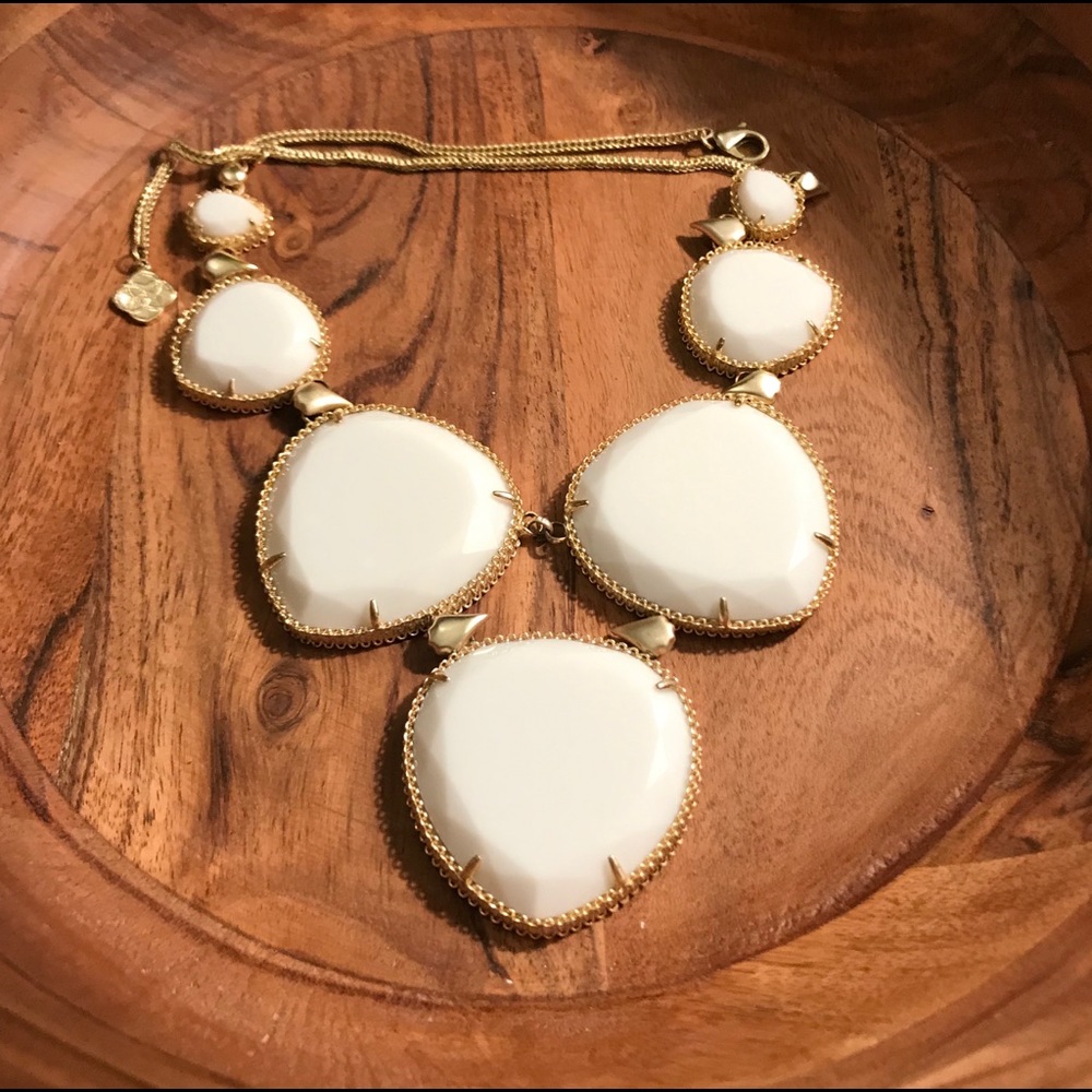 Kendra Scott White Rebecca Necklace